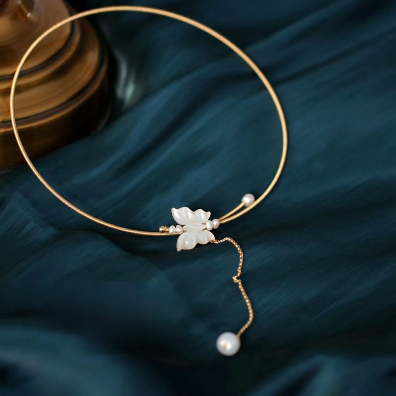 Butterfly Bangle Necklace