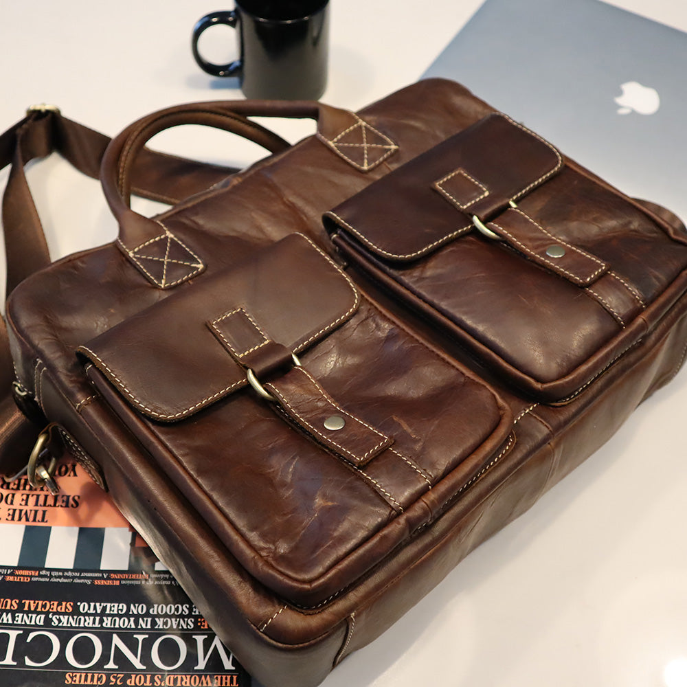 The Courier - Leather Briefcase