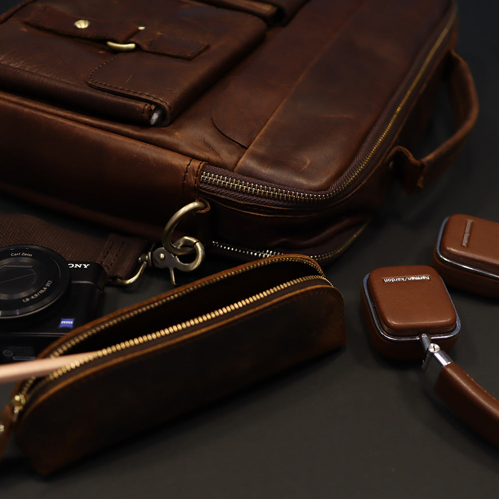 The Courier - Leather Briefcase